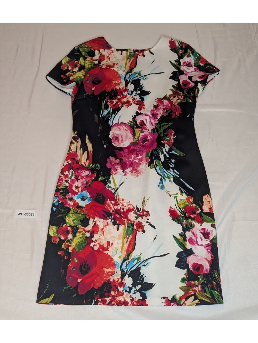 Sandra Darren Floral Sheath Dress Women’s Size 12 Black Multicolor